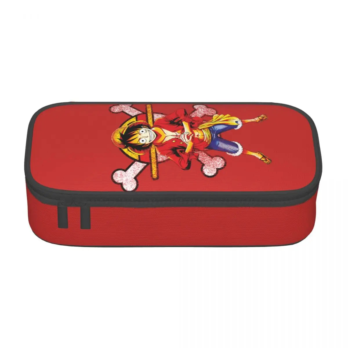 Custom One P-Pieces Cute Pencil Case Boys Girls Large Capacity Straw Hat Pirates Skull Pencil Bag Students Stationery