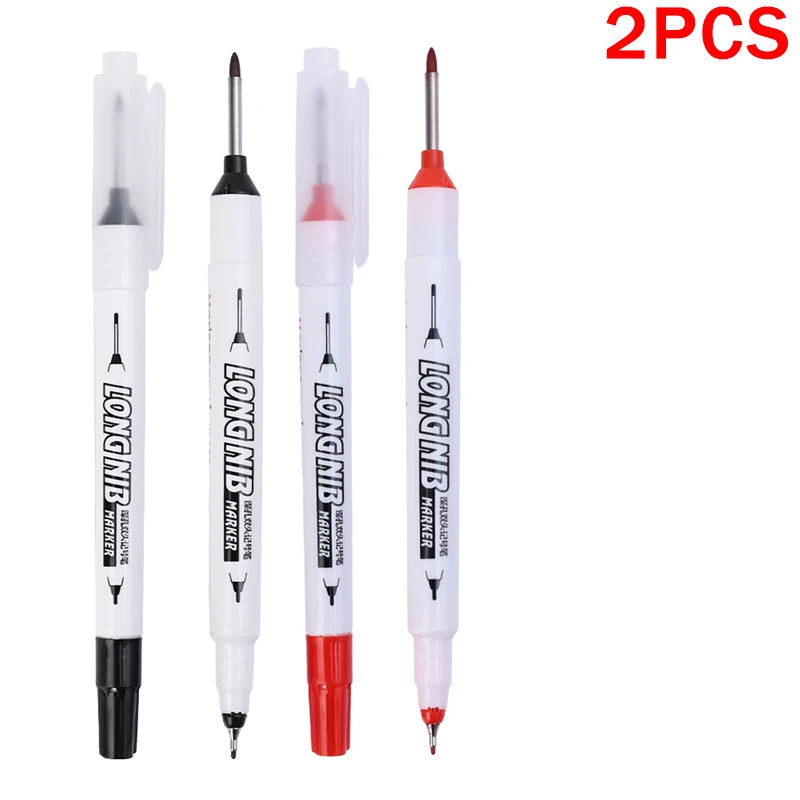 1-3PCS 20mm Deep Hole Long Nib Head Markers Bathroom Woodworking Decoration Permanent Marker Pencil Tools Metal Perforating Pen