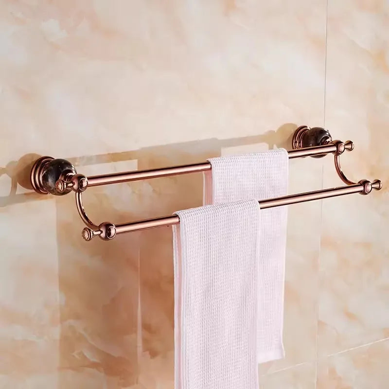 Bathroom Accessories Bath Shelf Rose Gold Paper Holder,Towel Bar,Soap Holder,Towel Rack,Glass Shelf,Hook bathroom Hardware Brass