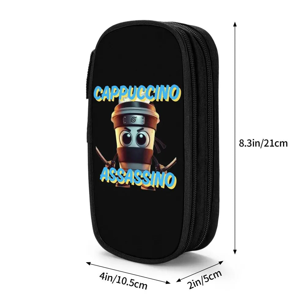 Italian Brainrot Tralalero Tralala Pencil Cases Pencil Pouch Pen Box for Student Big Capacity Bag School Supplies Stationery