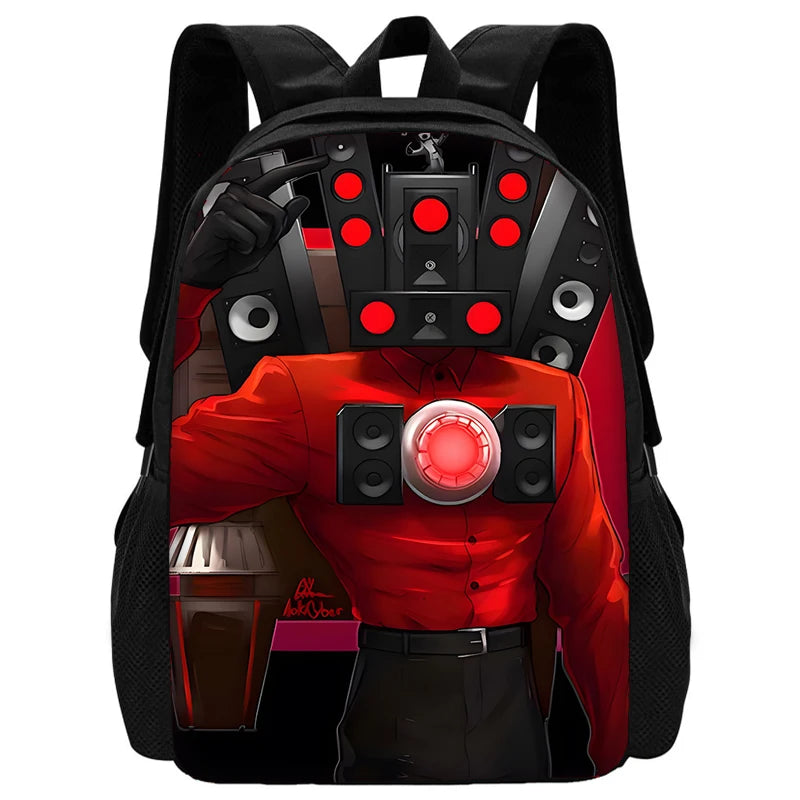 Child School Skibidi Toilet Backpack with Lunch Bags ,Pencil Bags ,School Bags for Boys Girls Best Gift