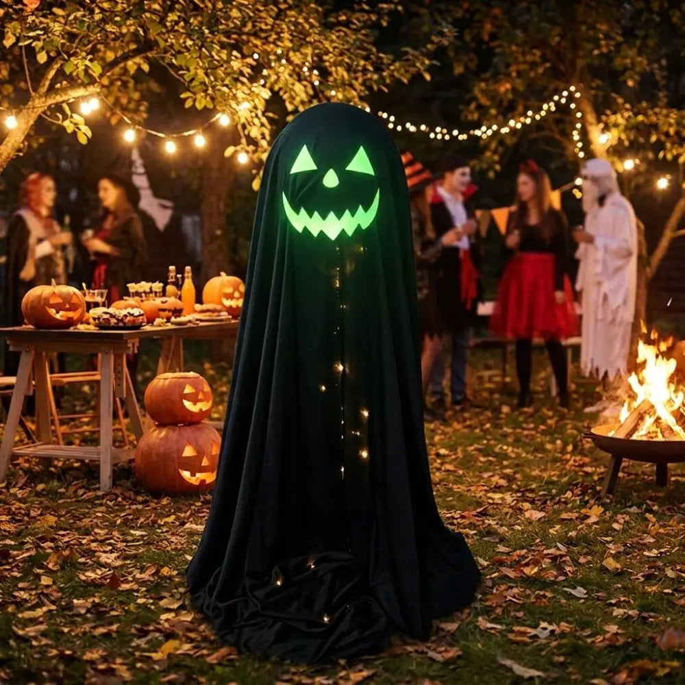 Luminous Halloween Standing Ghost Decor Adjustable Gothic Outdoor Light-up Ghost ED Lights Soft LED Lights
