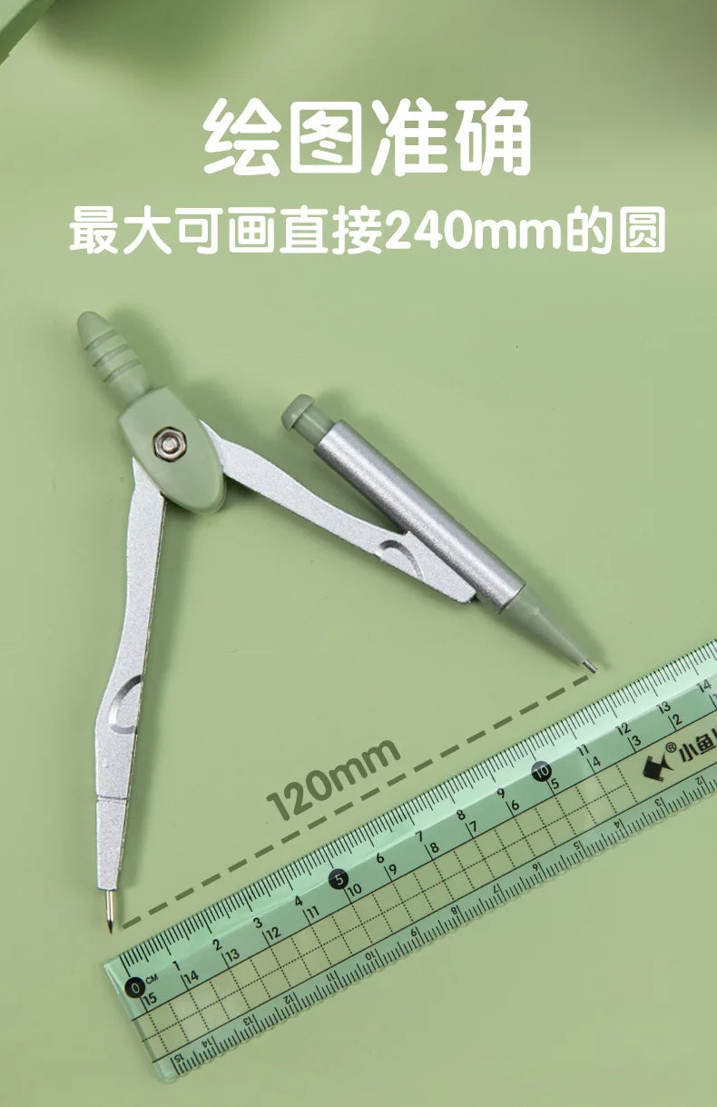 8 In1 Compass Ruler Set Mathematical Geometry Plate Stationery Math For Students Drawing Accessori 2220