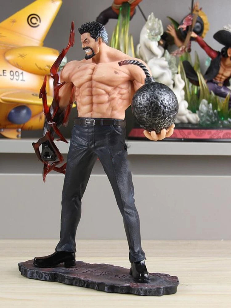 One Piece Anime Figures 26cm Standing Posture Monkey D Garp Gk Sculpture Scene Pvc Handmade Model Desktop Ornament Toy Gifts
