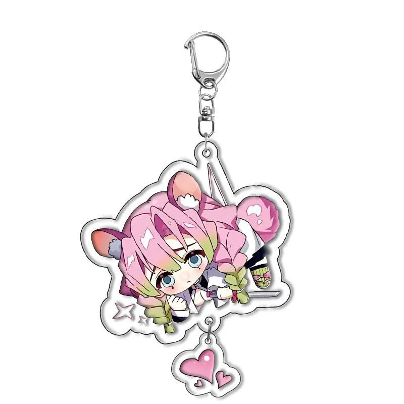 Demon Slayer Blade Charcoal Zhilang You Bean Acrylic Keychain Anime Peripheral High Beauty Backpack Fashion Toys Anime Frind