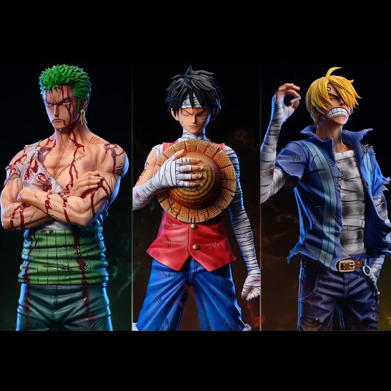 30cm One Piece Anime Figure Roronoa Zoro Luffy Vinsmoke Sanji Stand Posture Pvc Statue Action Figurine Model Collection Toy Gift