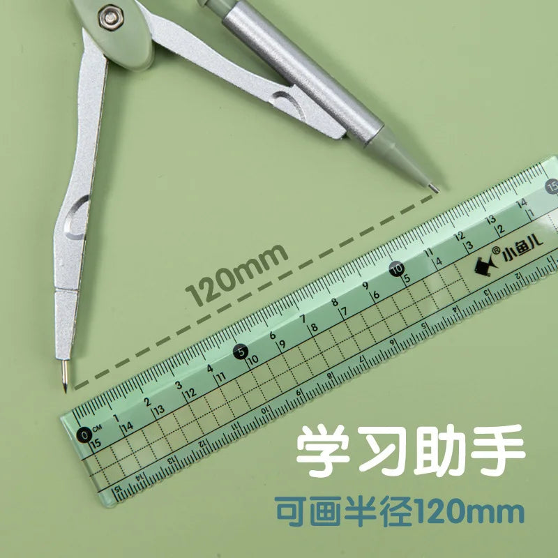 8 In1 Compass Ruler Set Mathematical Geometry Plate Stationery Math For Students Drawing Accessori 2220