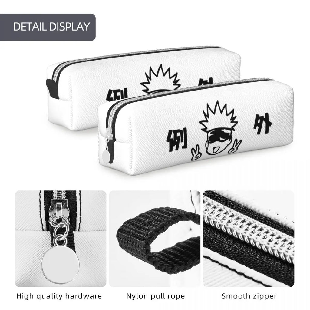 Jujutsu Kaisen Gojo Pencil Cases Pencilcases Pen Holder for Student Large Storage Pencil Bags School Supplies Gifts Stationery