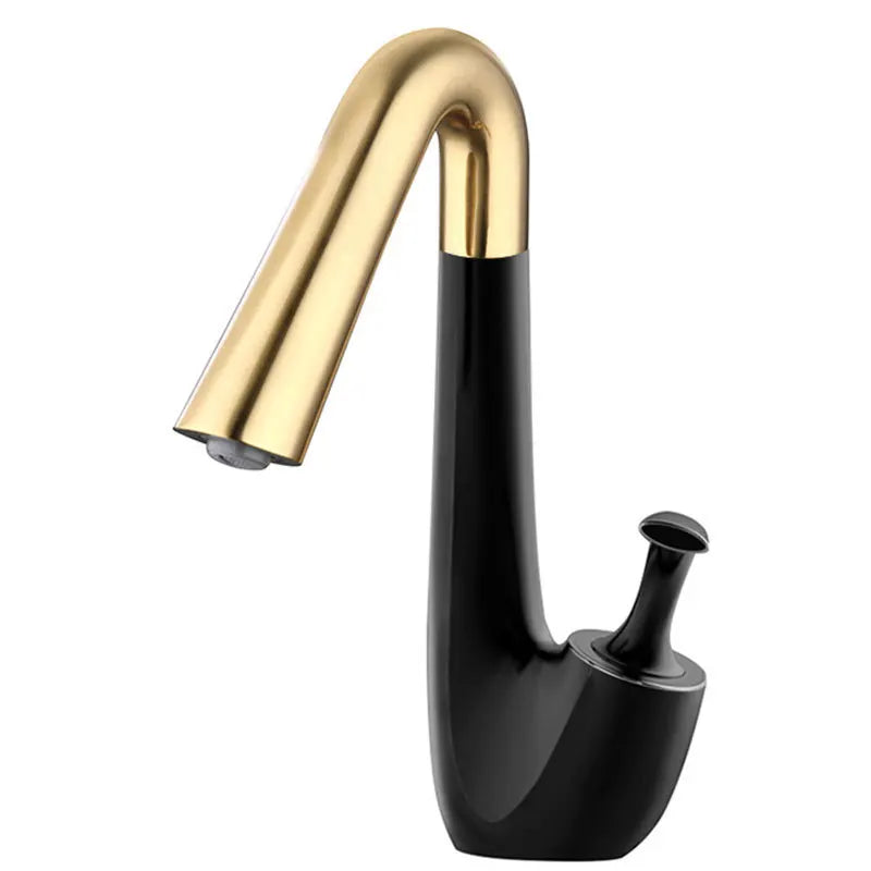 New Arrival Basin Faucet Hot and Cold Bathroom Single Lever Brass Black Rose Gold Rotation Sink Mixer Tap Decked