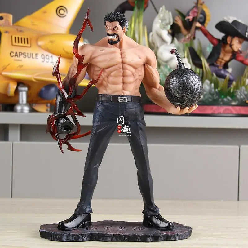 One Piece Anime Figures 26cm Standing Posture Monkey D Garp Gk Sculpture Scene Pvc Handmade Model Desktop Ornament Toy Gifts