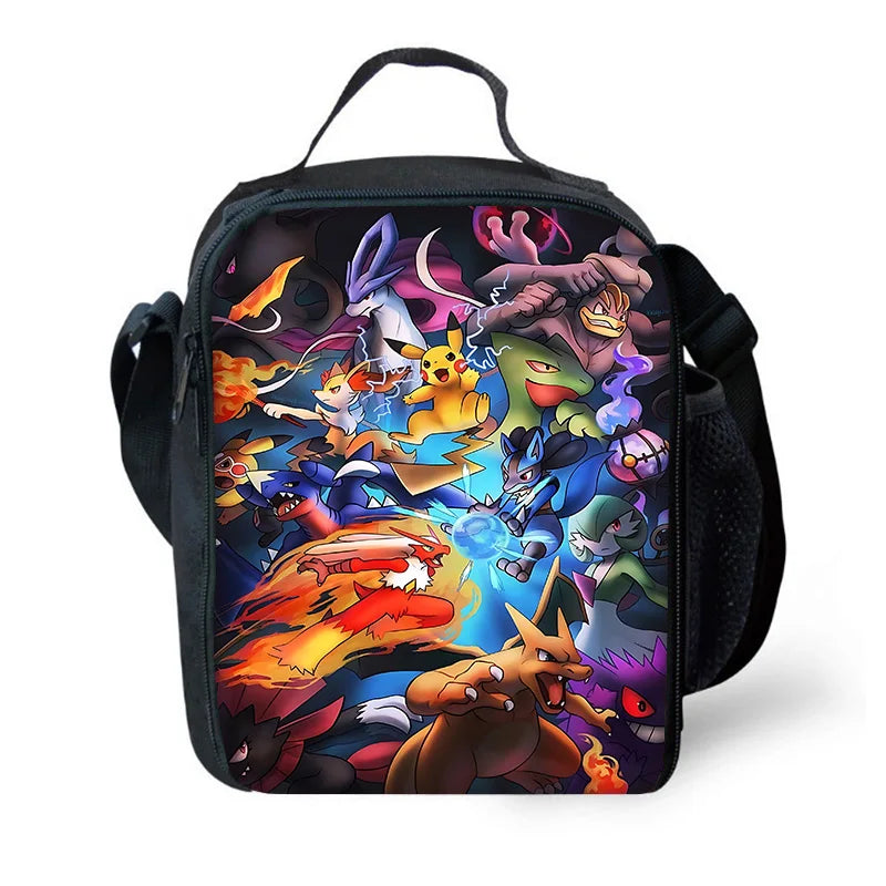 Cute Potdemiel cartoon Ball Child School Backpack with Lunch Bags ,Pencil Bags ,School Bags for Boys Girls P-PokéS Best Gift