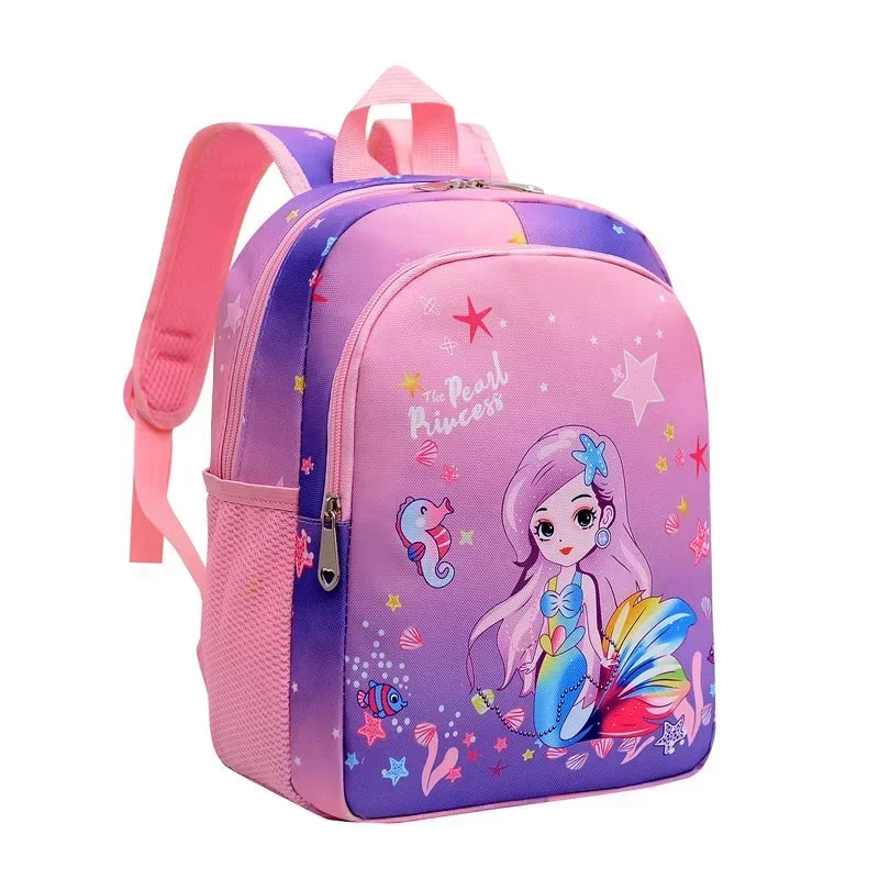 New Children Backpack Cartoon Cute Unicorn Mermaid Print Schoolbag Kindergarten Lightweight Schoolbag