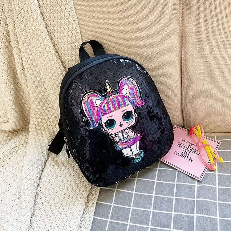 Cute Children's Sequin Backpack Bags 3-6 Years Lovely Kindergarten Kids School Bag Fashion Cartoon Baby Girls Handbags Knapsack
