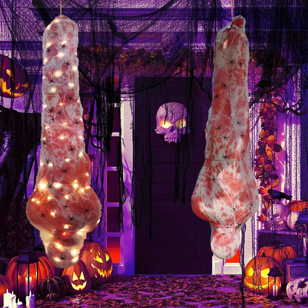 Halloween Dead Props Horror Outdoor Decoration Creepy Corpse Lamp Set Scary Fake Victim Haunted House Home Hanging DIY Halloween