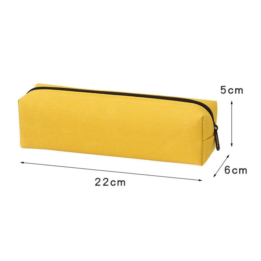 Pencil Case Black Stationery Trousse Scolaire Pencil Pouch School Supplies Solid Color Pencilcase School Pencil Cases