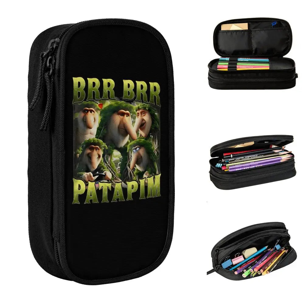 Italian Brainrot Tralalero Tralala Pencil Cases Pencil Pouch Pen Box for Student Big Capacity Bag School Supplies Stationery