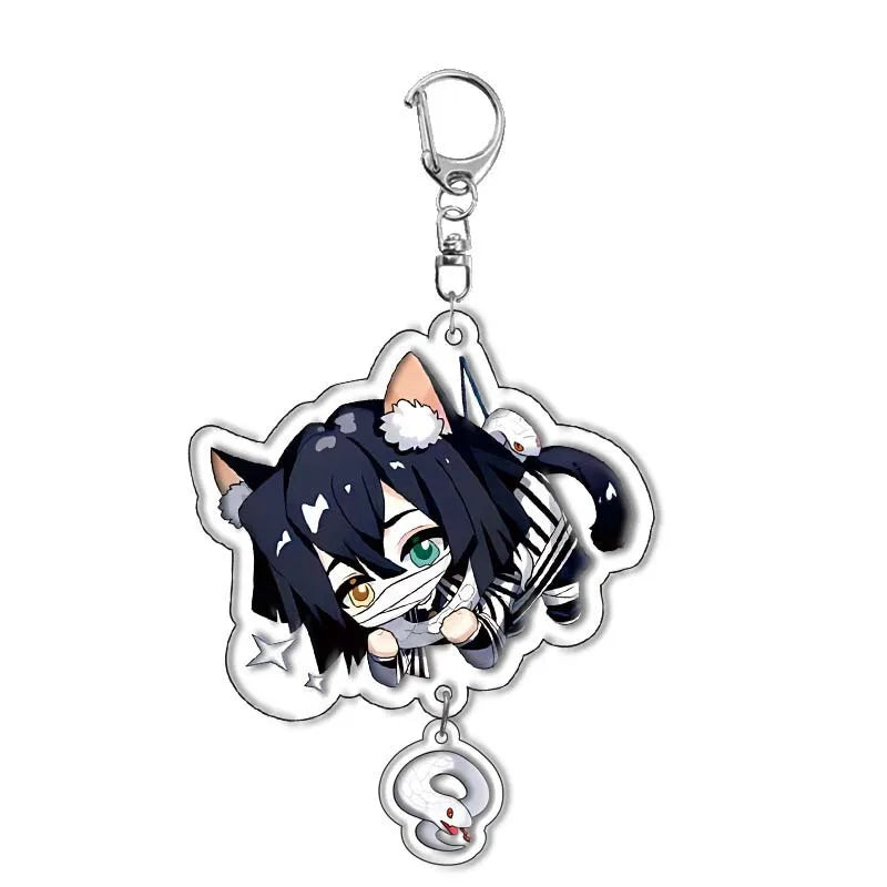 Demon Slayer Blade Charcoal Zhilang You Bean Acrylic Keychain Anime Peripheral High Beauty Backpack Fashion Toys Anime Frind