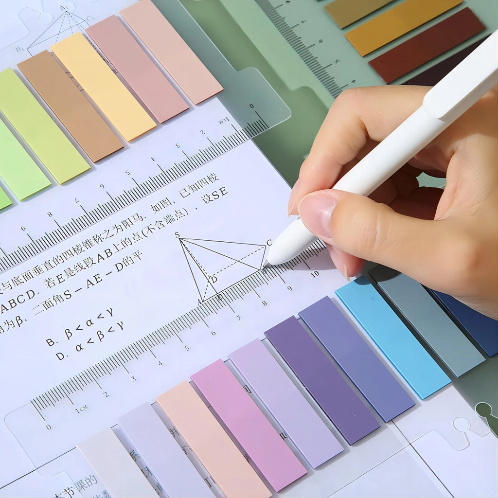 6 Series Colorful Self-Adhesive Sticky Notes Memo Pad - Office & School Supplies - Bookmark Point-It Marker Memo Sticker Paper