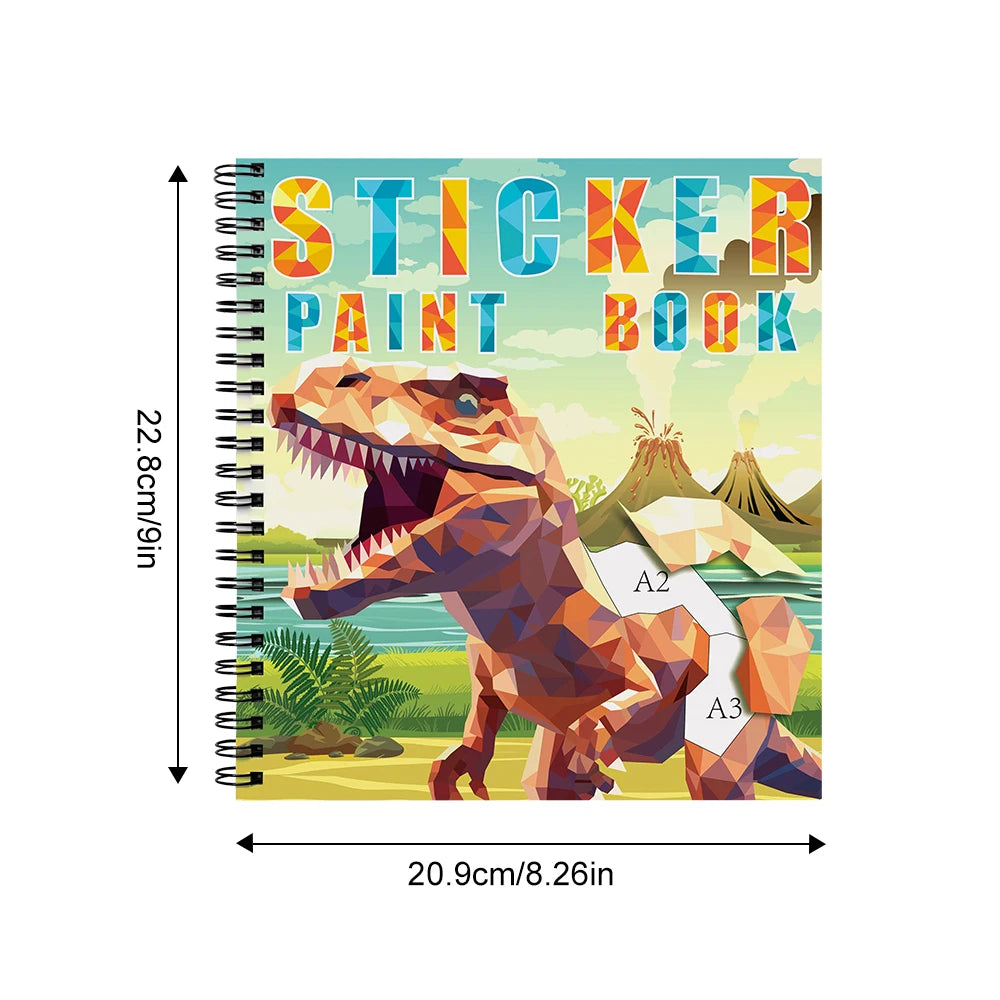1-6PCS Sticker Book For Kids Unicorn Sticker Paint Book Mermaid Children's Sticker By Number For Birthday Gift Girls Stationery