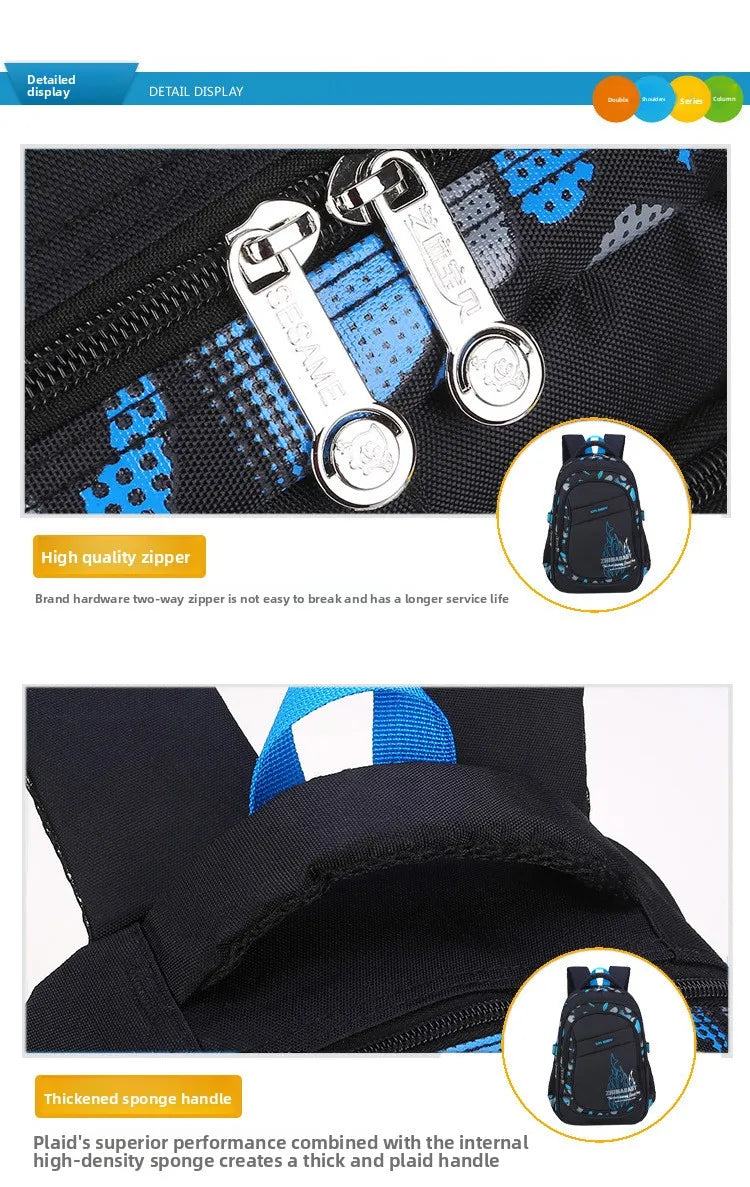 Waterproof Lightweight School Backpack for Kids 6-12 Years Durable Large Capacity Student Bookbag Boys Girls254