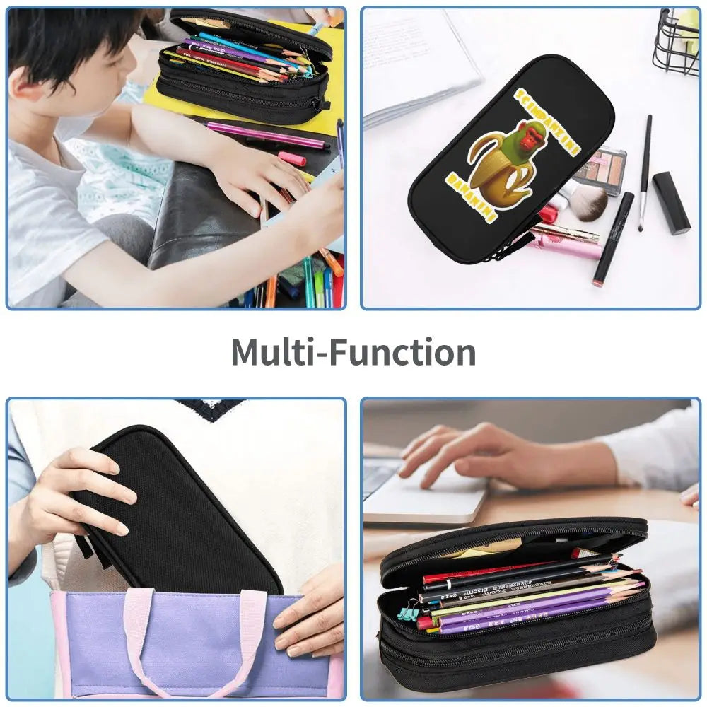 Italian Brainrot Tralalero Tralala Pencil Cases Pencil Pouch Pen Box for Student Big Capacity Bag School Supplies Stationery