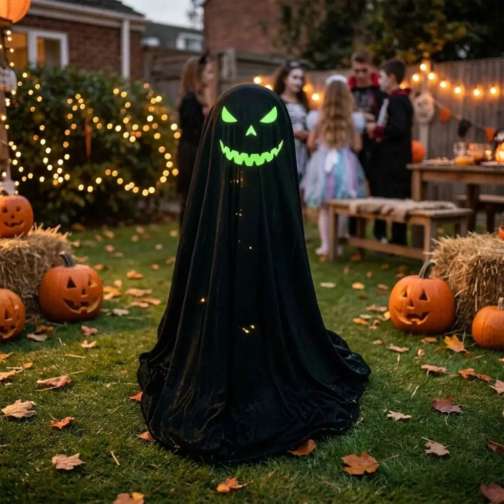 Luminous Halloween Standing Ghost Decor Adjustable Gothic Outdoor Light-up Ghost ED Lights Soft LED Lights