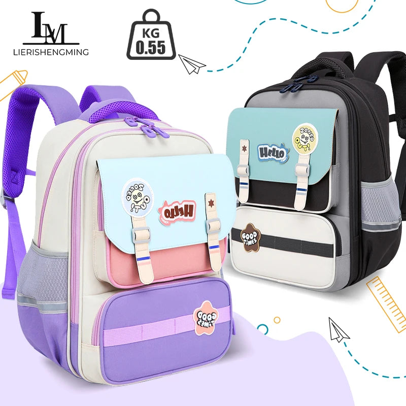 Primary school student backpack boy backpack children's backpack Kids Bookbag Girls student bag