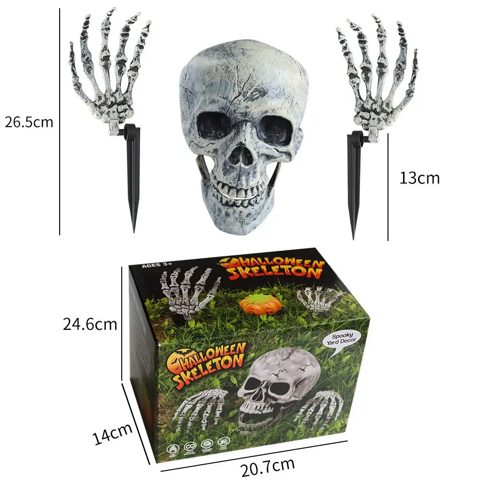Halloween Skull Suit Ghost Festival Decoration Props Artificial Human Body Plastic Skull Hand Bar Masquerade Decoration
