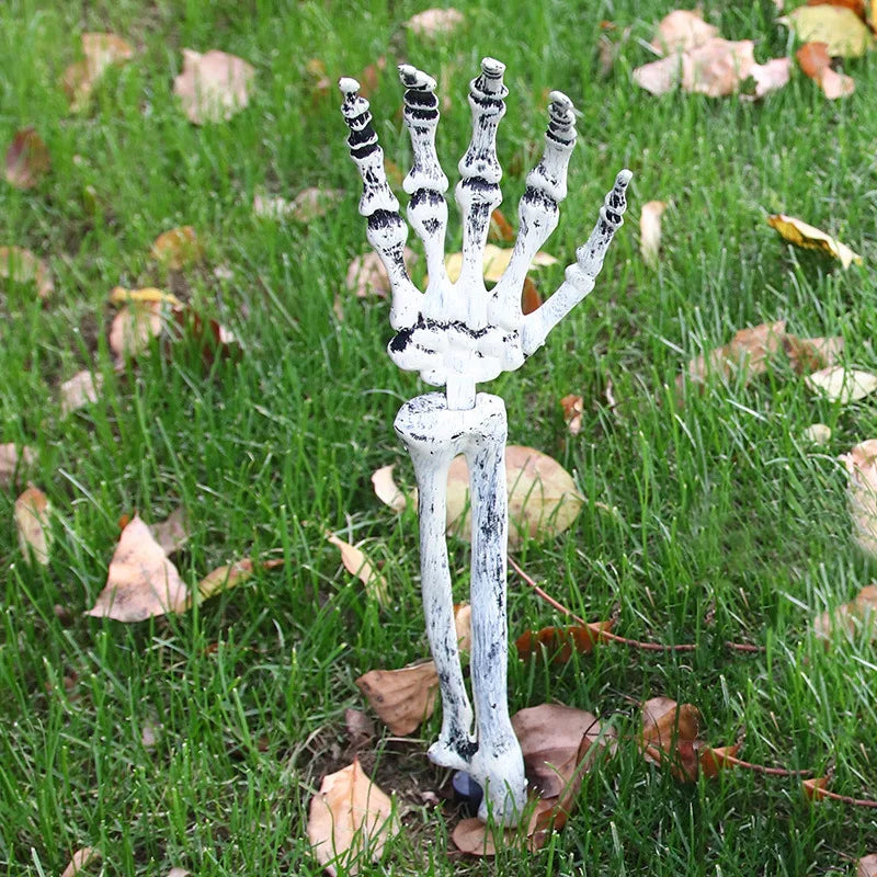 Halloween Skull Suit Ghost Festival Decoration Props Artificial Human Body Plastic Skull Hand Bar Masquerade Decoration