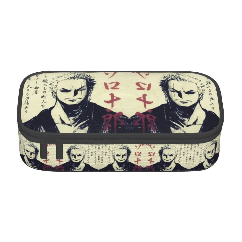 Custom One P-Pieces Cute Pencil Case Boys Girls Large Capacity Straw Hat Pirates Skull Pencil Bag Students Stationery