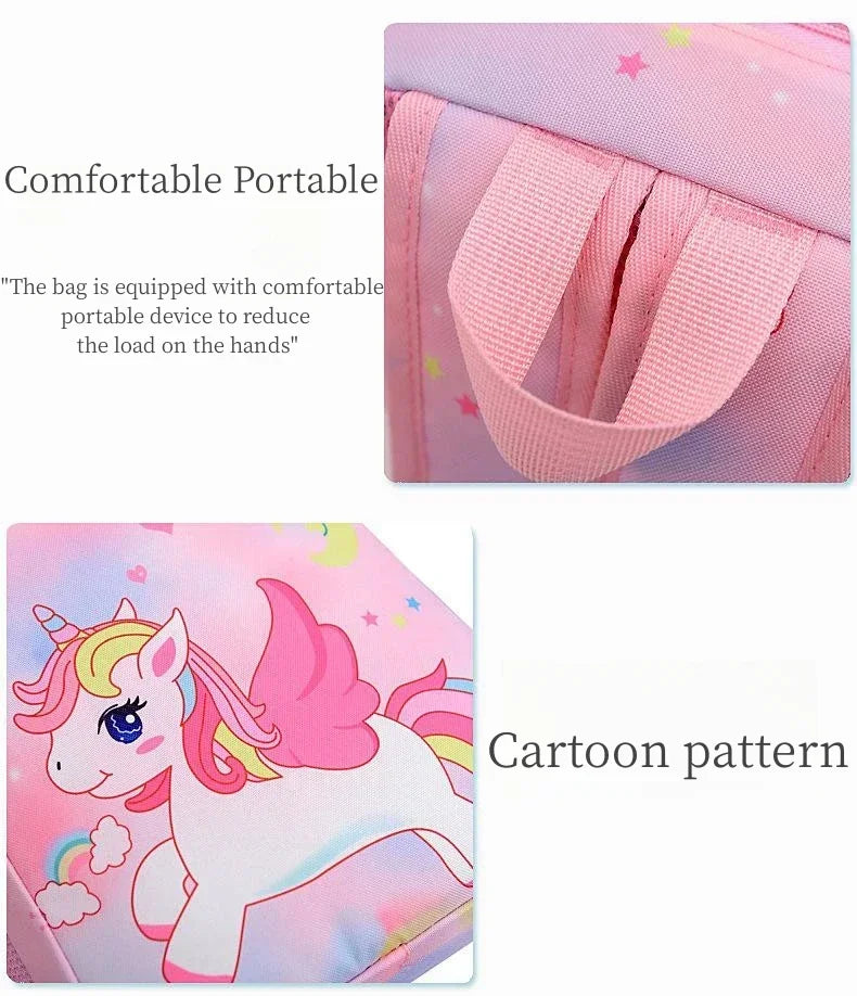New Children Backpack Cartoon Cute Unicorn Mermaid Print Schoolbag Kindergarten Lightweight Schoolbag