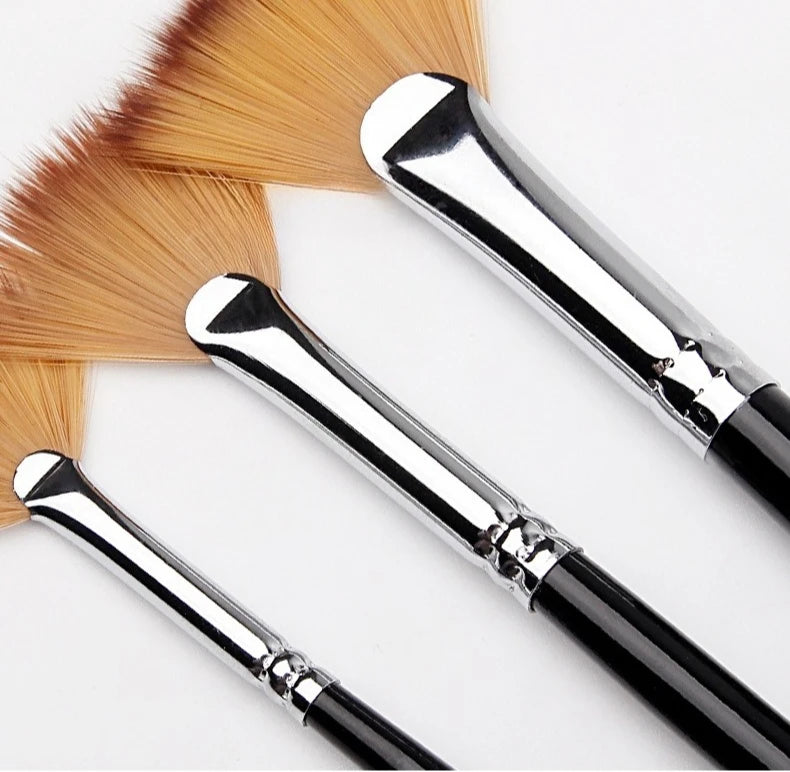 3pcs Fan Brush Set for Watercolor Oil Painting Acrylic Art Supplies Students Adults Beginners Drawing Tools