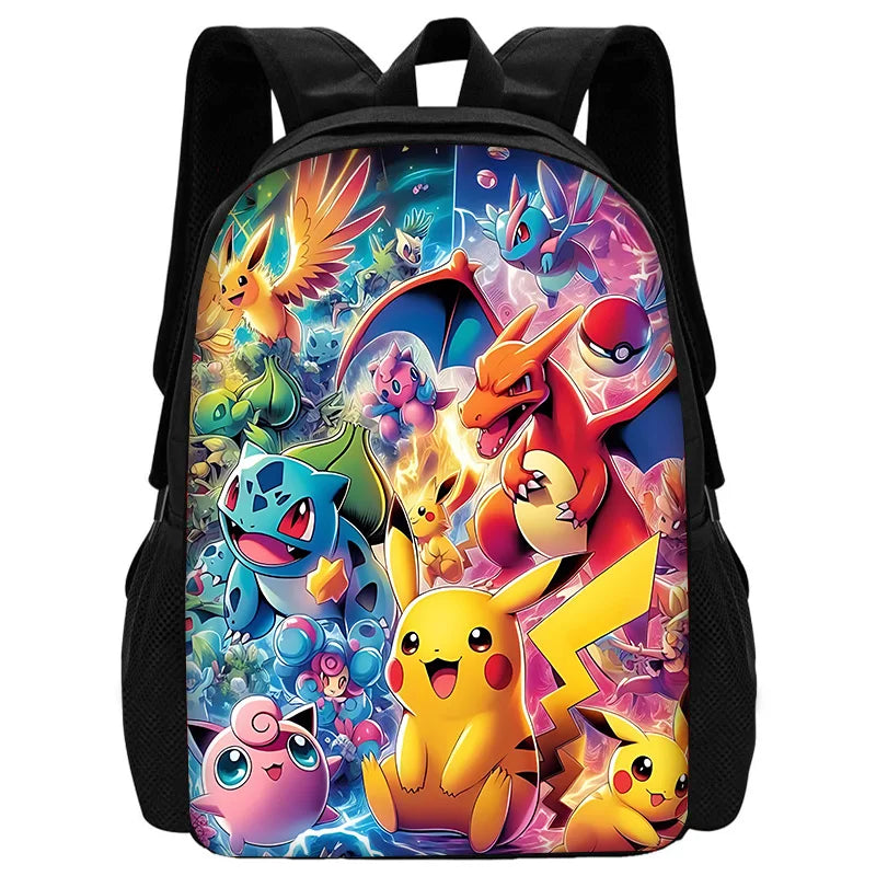 Cute Potdemiel cartoon Ball Child School Backpack with Lunch Bags ,Pencil Bags ,School Bags for Boys Girls P-PokéS Best Gift