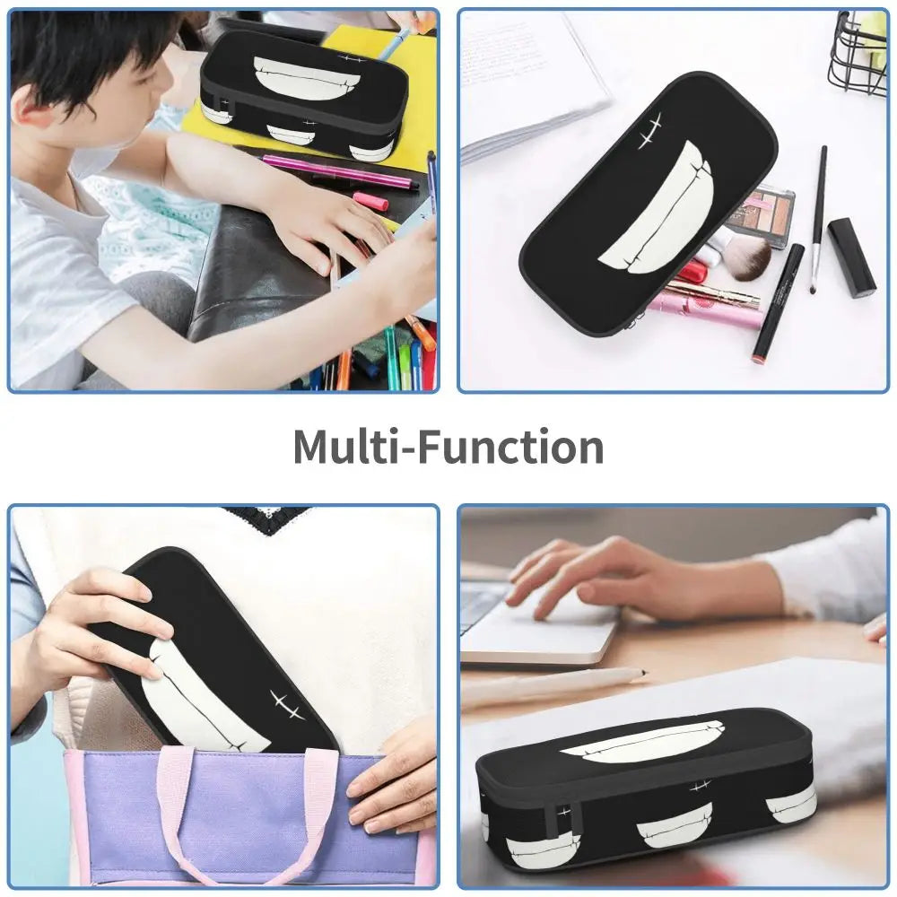 Custom One P-Pieces Cute Pencil Case Boys Girls Large Capacity Straw Hat Pirates Skull Pencil Bag Students Stationery