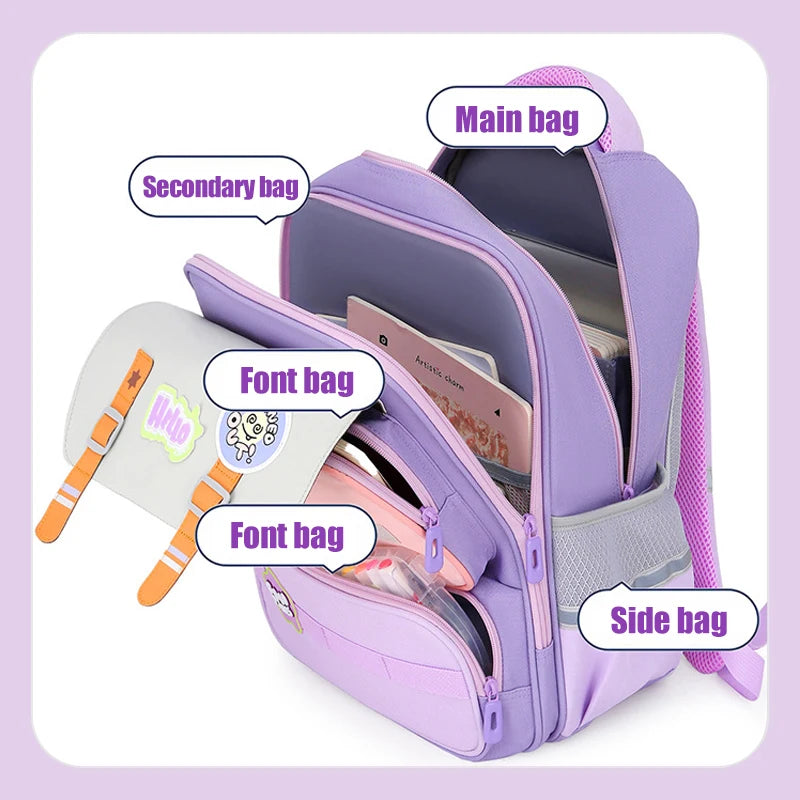 Primary school student backpack boy backpack children's backpack Kids Bookbag Girls student bag