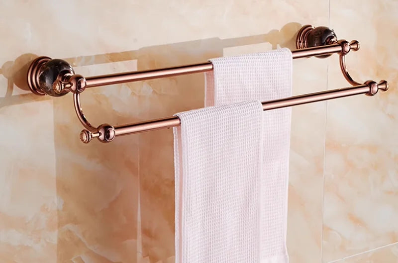 Bathroom Accessories Bath Shelf Rose Gold Paper Holder,Towel Bar,Soap Holder,Towel Rack,Glass Shelf,Hook bathroom Hardware Brass