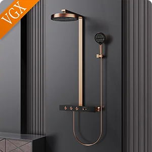 VGX Shower System Set Bathroom Shower Faucet Set 3-way Rainfall Shower Set Shower Mixer Crane with Hand Shower Set Grey White