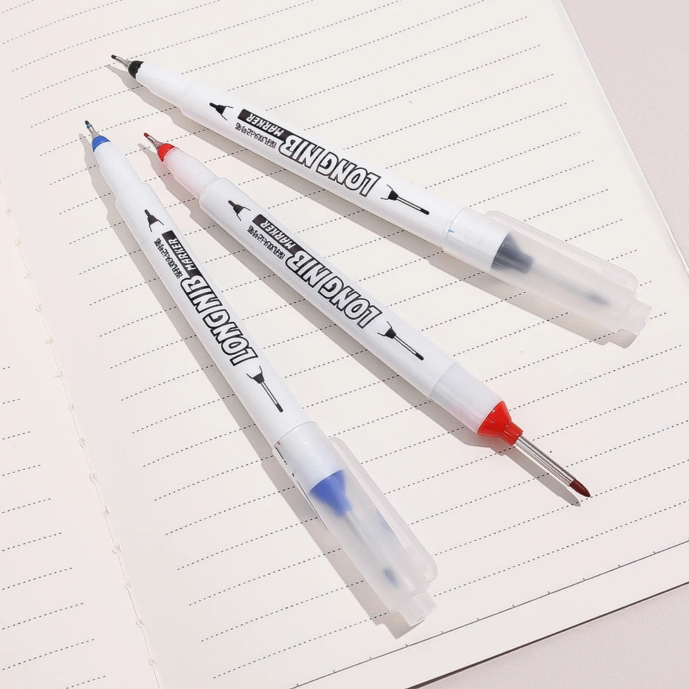 1-3PCS 20mm Deep Hole Long Nib Head Markers Bathroom Woodworking Decoration Permanent Marker Pencil Tools Metal Perforating Pen