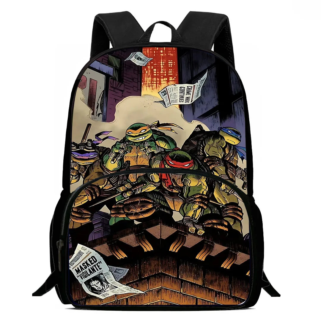Child Backpacks Shoulder Bag Pencil Case Pupil Large Capacity For N-ninjas Turtless School Bags for Boys Girls Best Gift