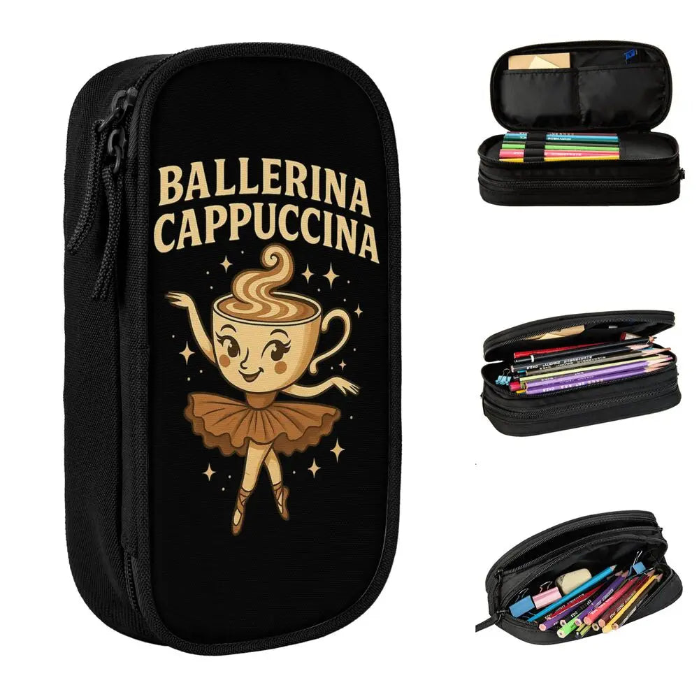 Italian Brainrot Tralalero Tralala Pencil Cases Pencil Pouch Pen Box for Student Big Capacity Bag School Supplies Stationery