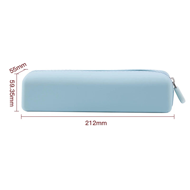 Soft Silicone Pencil Case Creative Zipper Pen Bag Waterproof Large Storage Bag For School Organizer Supplies