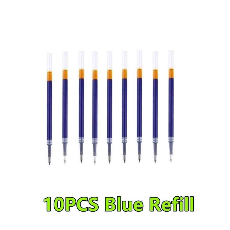 1-12PCS Retractable Red Blue Black Ink Gel Pens Colored Aesthetic Stationery Pen Supplies Ballpoint Office Pencil Writing School