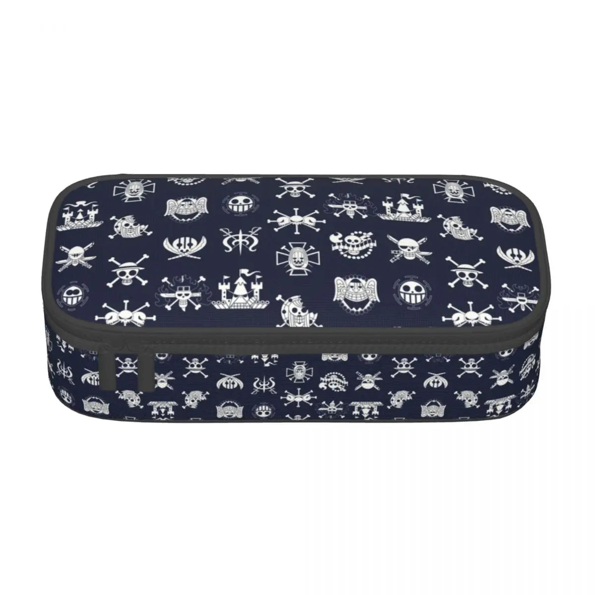 Custom One P-Pieces Cute Pencil Case Boys Girls Large Capacity Straw Hat Pirates Skull Pencil Bag Students Stationery