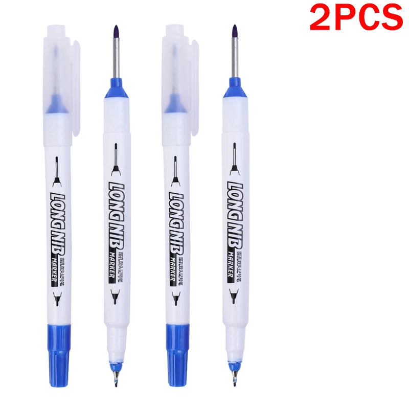 1-3PCS 20mm Deep Hole Long Nib Head Markers Bathroom Woodworking Decoration Permanent Marker Pencil Tools Metal Perforating Pen