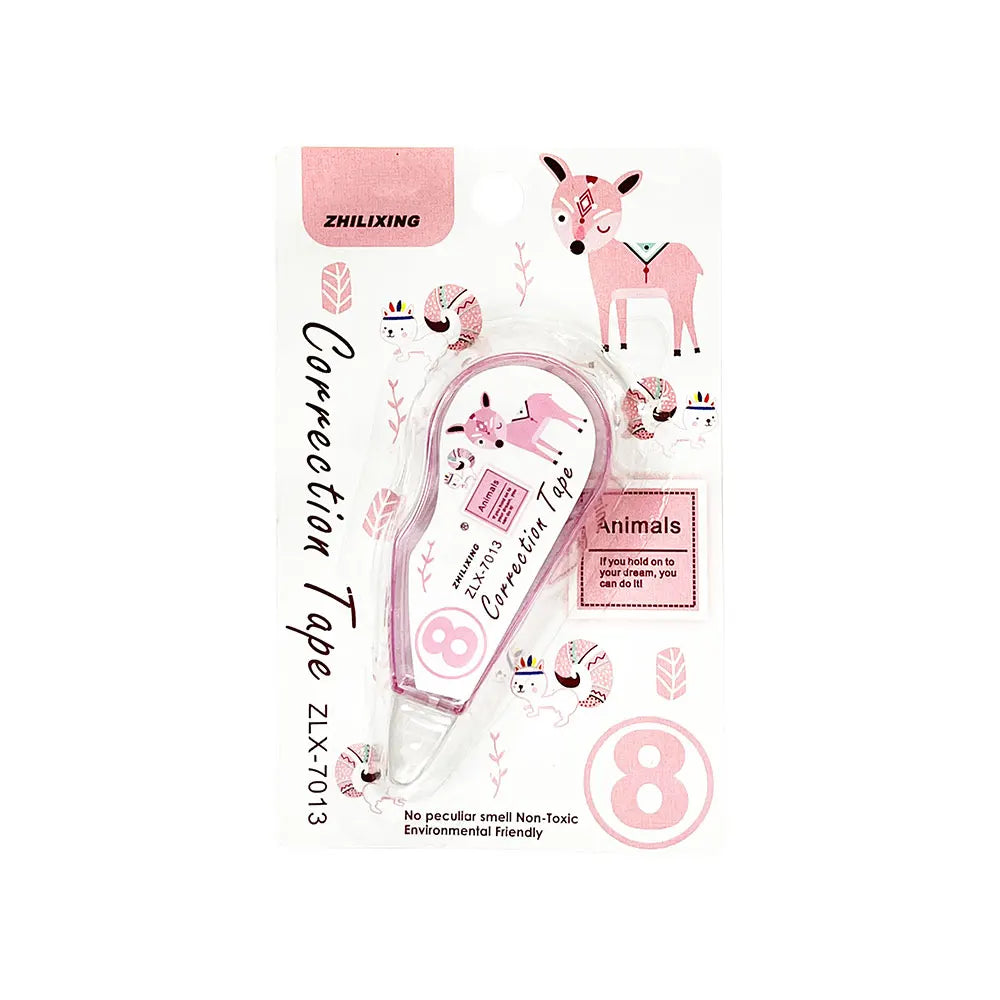 4Pcs Mini Correction Tape, Cartoon Cute Student Error Correction Supplies, Office Financial Correction Tape