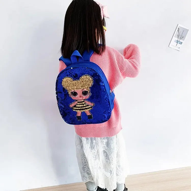 Cute Children's Sequin Backpack Bags 3-6 Years Lovely Kindergarten Kids School Bag Fashion Cartoon Baby Girls Handbags Knapsack