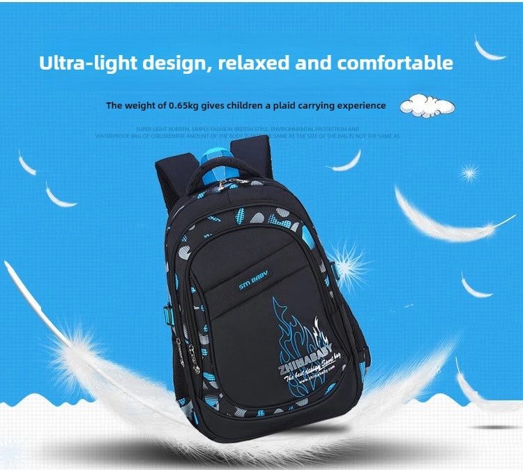 Waterproof Lightweight School Backpack for Kids 6-12 Years Durable Large Capacity Student Bookbag Boys Girls254