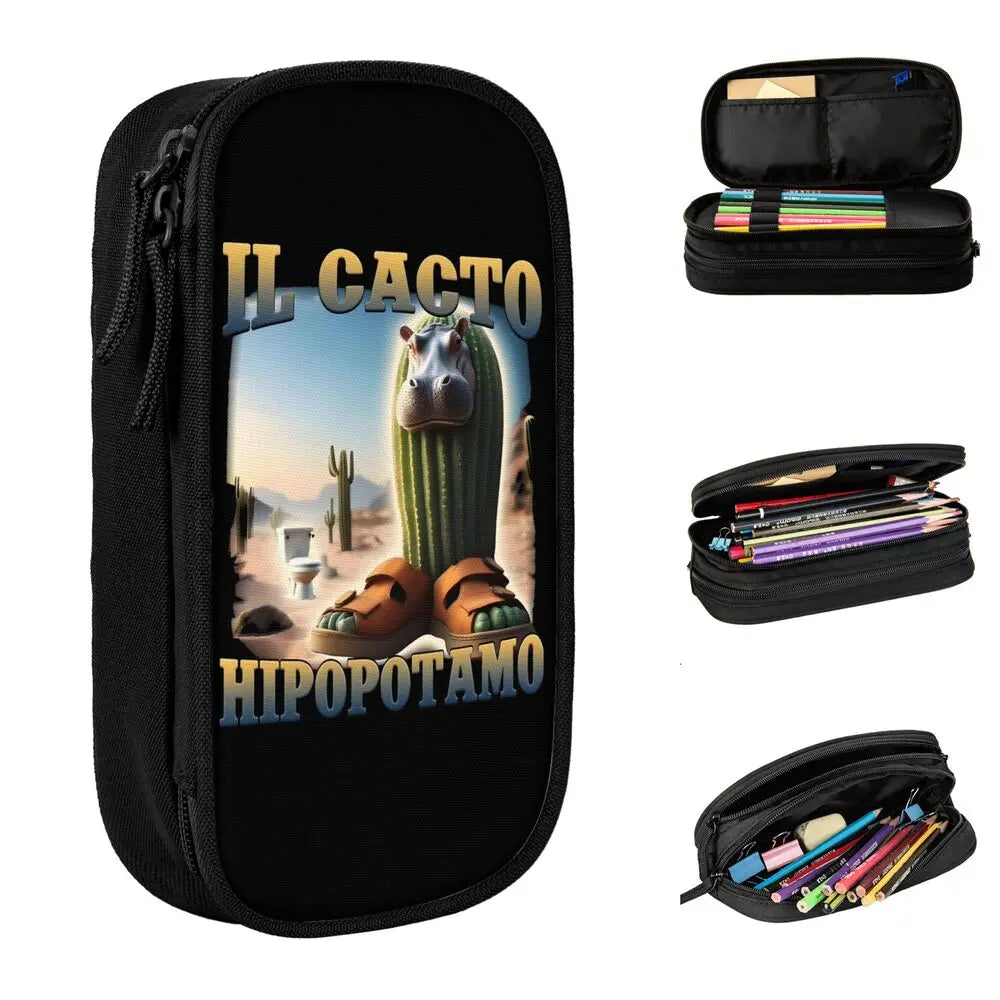 Italian Brainrot Tralalero Tralala Pencil Cases Pencil Pouch Pen Box for Student Big Capacity Bag School Supplies Stationery