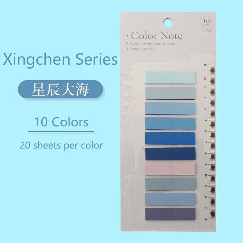 6 Series Colorful Self-Adhesive Sticky Notes Memo Pad - Office & School Supplies - Bookmark Point-It Marker Memo Sticker Paper