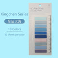 6 Series Colorful Self-Adhesive Sticky Notes Memo Pad - Office & School Supplies - Bookmark Point-It Marker Memo Sticker Paper
